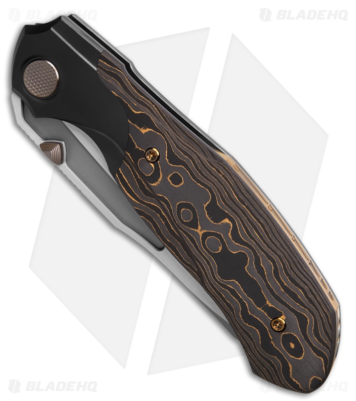 Null Knives Vandal | Gold Camo CF | Belt Satin