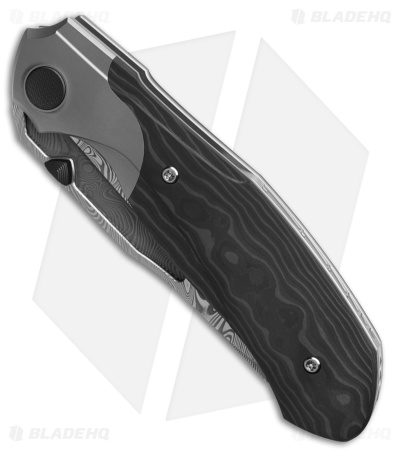 Null Knives Vandal Knife Ti/Black Camo CF (3.9" Bjorkman's Twist Damasteel)