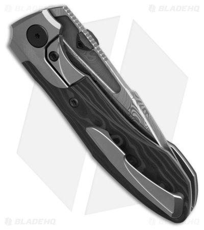 Null Knives Voodoo Doll Frame Lock Knife Ti/Black Camo (3.2" Damasteel)