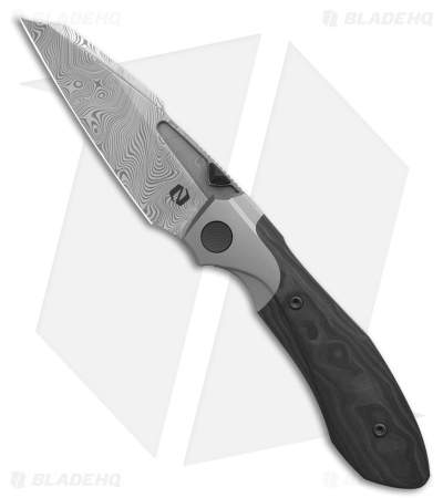 Null Knives Voodoo Doll Frame Lock Knife Ti/Black Camo (3.2" Damasteel)