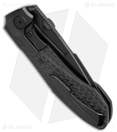 Null Knives Voodoo Doll Frame Lock Knife Ti/Black Weave CF (3.2" Satin DLC)
