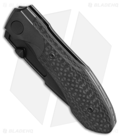 Null Knives Voodoo Doll Frame Lock Knife Ti/Black Weave CF (3.2" Satin DLC)