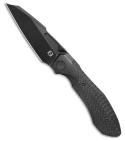Null Knives Voodoo Doll Frame Lock Knife Ti/Black Weave CF (3.2" Satin DLC)