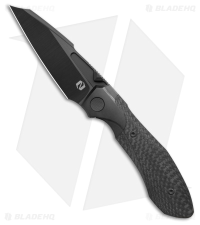 Null Knives Voodoo Doll Frame Lock Knife Ti/Black Weave CF (3.2" Satin DLC)