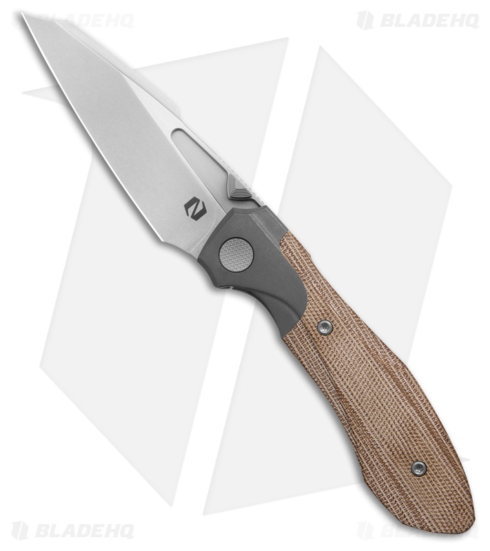 Null Knives Voodoo Doll Frame Lock Knife Ti/Brown Micarta (3.2" SW)