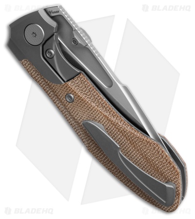 Null Knives Voodoo Doll Frame Lock Knife Ti/Brown Micarta (3.2" SW)