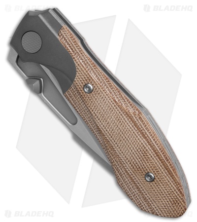 Null Knives Voodoo Doll Frame Lock Knife Ti/Brown Micarta (3.2" SW)