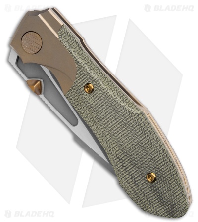 Null Knives Voodoo Doll Frame Lock Knife Ti/Green Micarta (3.2" SW)