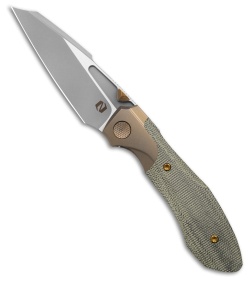 Null Knives Voodoo Doll Frame Lock Knife Ti/Green Micarta (3.2" SW)