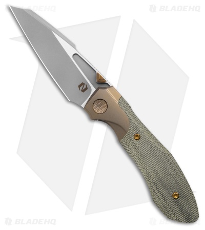 Null Knives Voodoo Doll Frame Lock Knife Ti/Green Micarta (3.2" SW)