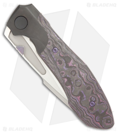 Null Voodoo Frame Lock Knife Black/Purple Haze Fat Carbon (3.6" Satin)