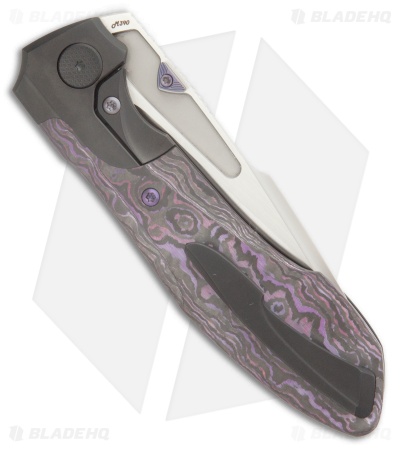 Null Voodoo Frame Lock Knife Black/Purple Haze Fat Carbon (3.6" Satin)