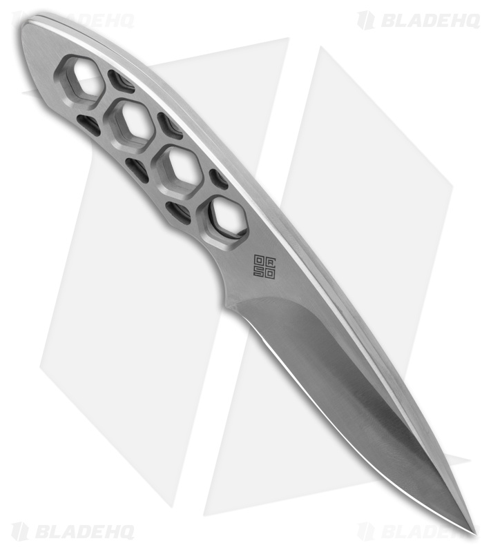 Ocaso Duo Desk Knife Fixed Blade Drop Point Knife (2.5" Satin Stainless Steel )