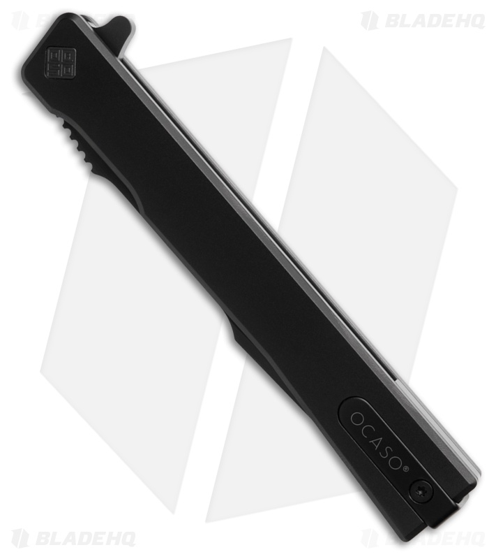 Ocaso Solstice Harpoon Liner Lock Knife Black Titanium (3.5" Black)