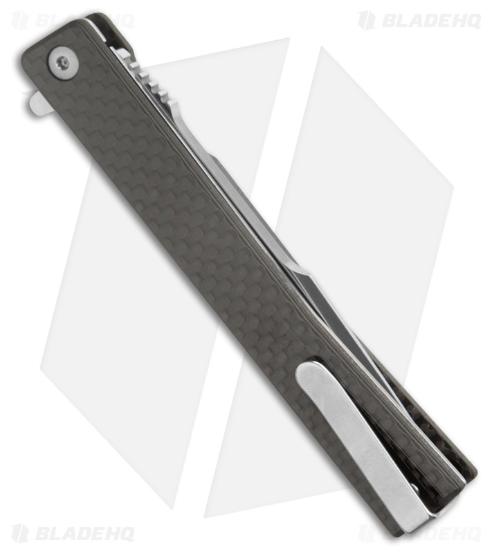 Ocaso Solstice Harpoon Liner Lock Knife Carbon Fiber (3.5" Satin)