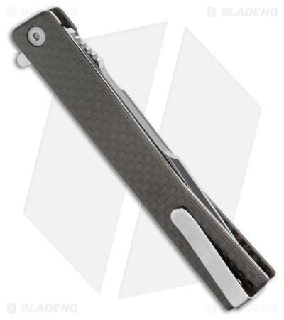 Ocaso Solstice Harpoon Liner Lock Knife Carbon Fiber (3.5" Satin)