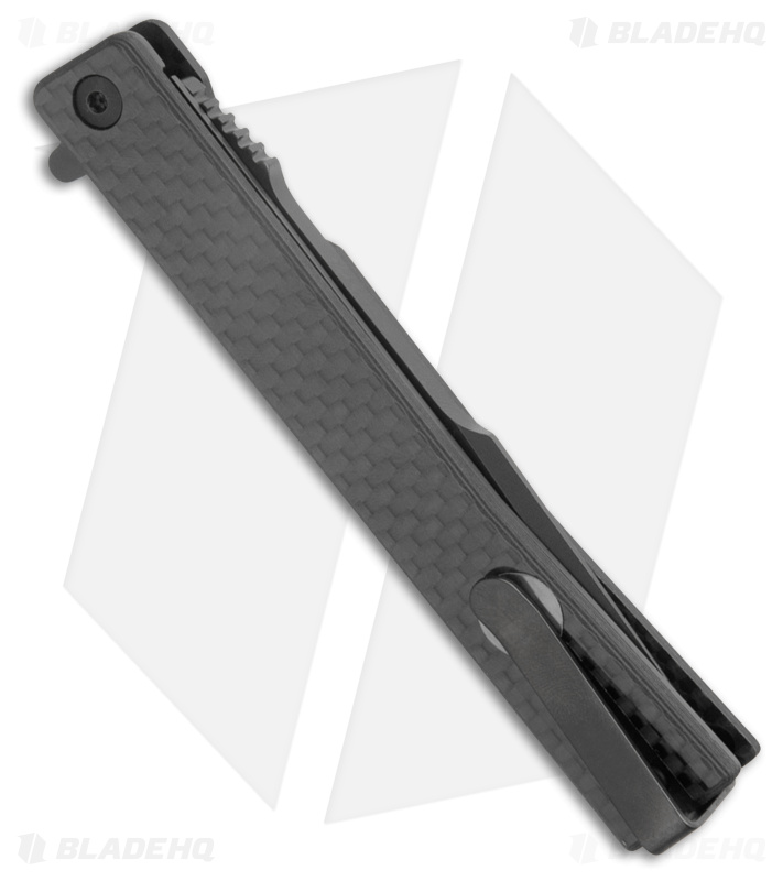 Ocaso Solstice Harpoon Liner Lock Knife Carbon Fiber (3.5" Black)