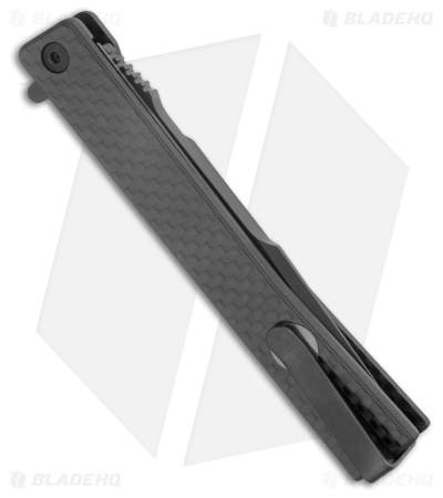Ocaso Solstice Harpoon Liner Lock Knife Carbon Fiber (3.5" Black)