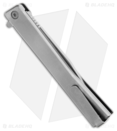 Ocaso Solstice Liner Lock Knife Gray Titanium Wharncliffe (3.5" Satin)