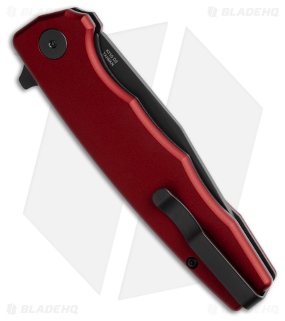 Ocaso Strategy Liner Lock Knife Red Aluminum (3.5" Black) 29RDB
