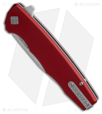 Ocaso Strategy Liner Lock Knife Red Aluminum (3.5" Satin) 29RDS