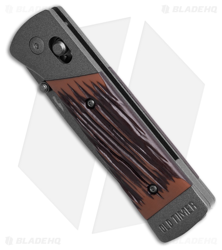 Old Timer Frontier Pivot Lock Knife Luxewood Composite (3.1" Gray) 132OTF