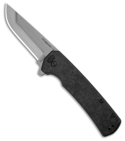 Outdoor Edge Razor VX5 Replaceable Razor Blade Knife Black CF (3" Satin)