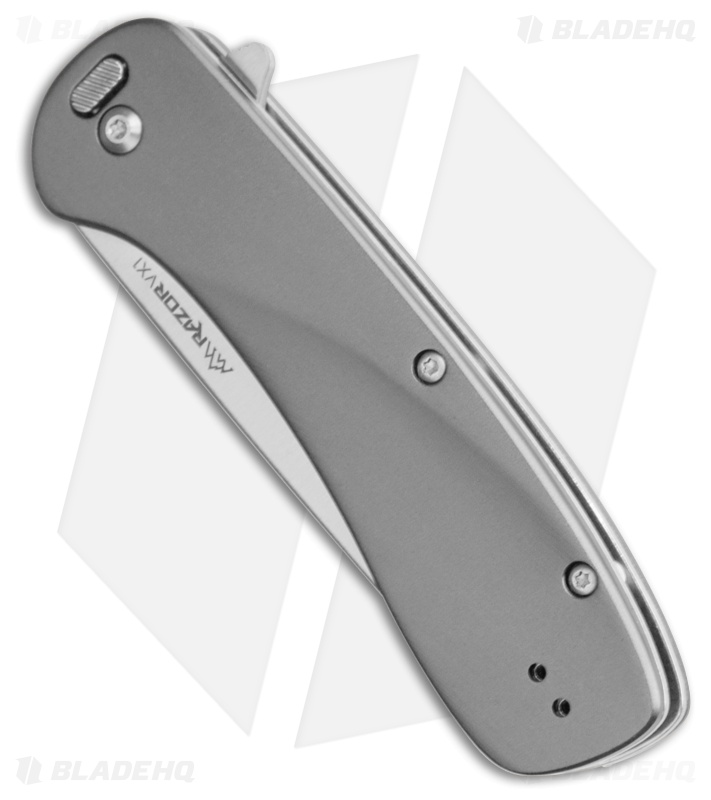 Outdoor Edge Razor VX1 Spring Assisted Knife Gray Aluminum (3" Satin)