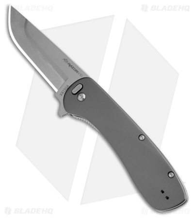 Outdoor Edge Razor VX1 Spring Assisted Knife Gray Aluminum (3" Satin)