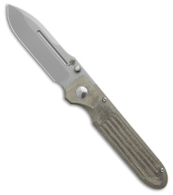 Prometheus Design Werx Invictus Frame Lock Knife Ti/OD Green Micarta (3.5" BB)