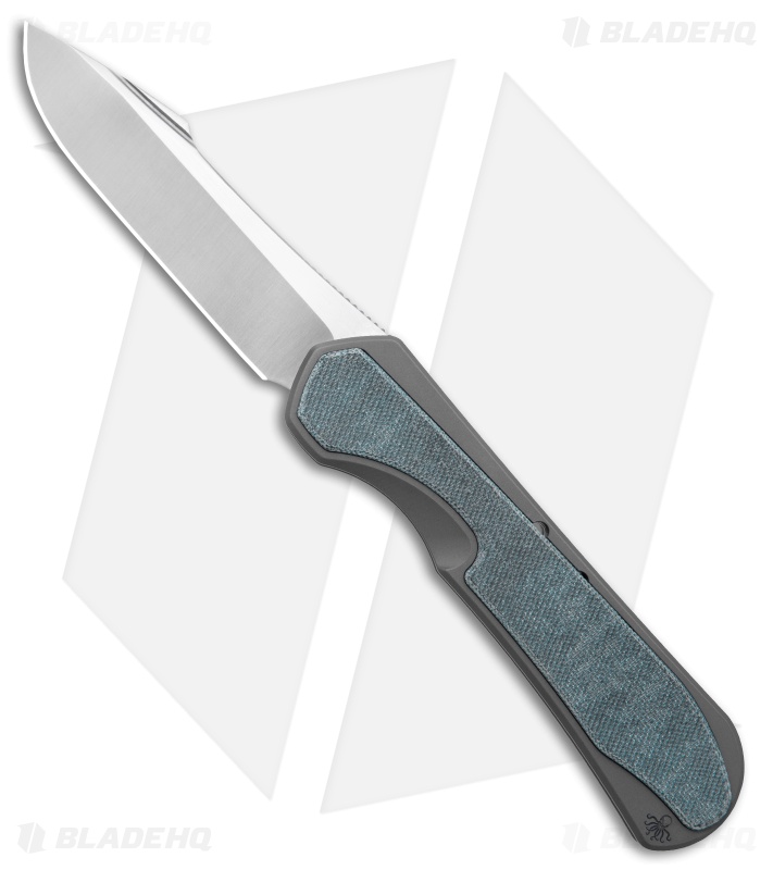 Piratech Knives Slippy Tsunami Slip Joint Knife Gray Ti/Micarta (3" Satin)