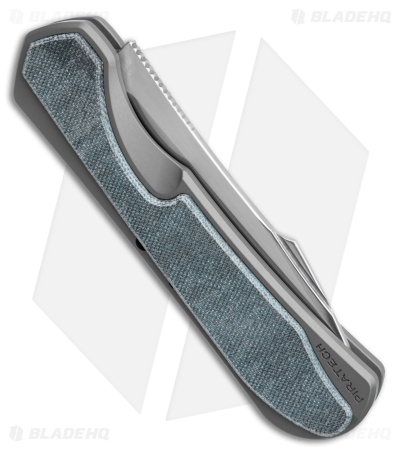 Piratech Knives Slippy Tsunami Slip Joint Knife Gray Ti/Micarta (3" Satin)