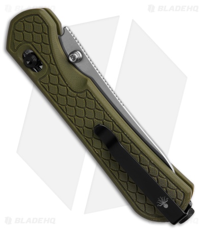 Piratech Kraki Lite Crossbar Lock Knife Dragon Scale Green G-10 (3.2" Satin)