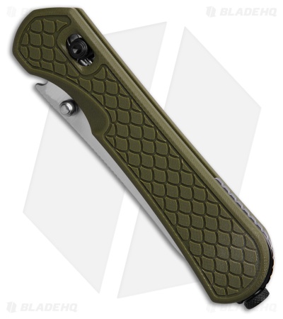 Piratech Kraki Lite Crossbar Lock Knife Dragon Scale Green G-10 (3.2" Satin)
