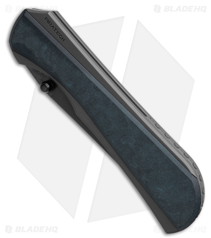 Piratech Saga Knife Black BB Ti + Blue Canyon Richlite Inlay (3.6" DLC)