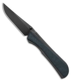 Piratech Saga Knife Black BB Ti + Blue Canyon Richlite Inlay (3.6" DLC)