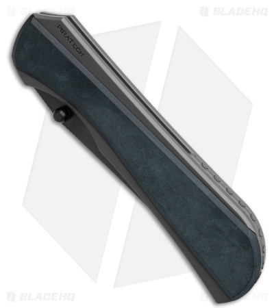 Piratech Saga Knife Black BB Ti + Blue Canyon Richlite Inlay (3.6" Mirror DLC)