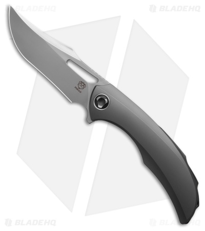 Poikilo Blade Armadillo S1 Frame Lock Knife Titanium (3.5" Pearlescent SW)