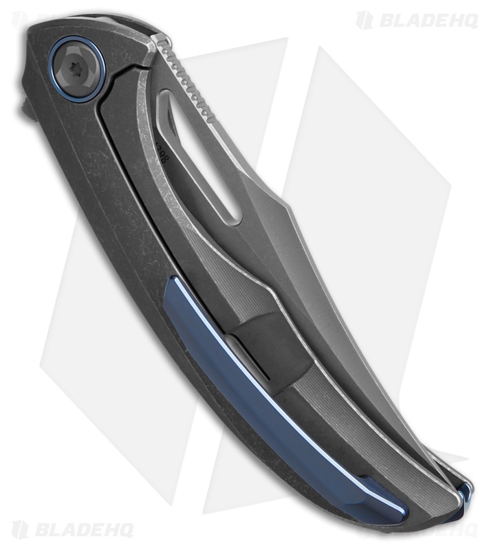 Poikilo Blade Armadillo S2 Frame Lock Knife Dark Stonewash Titanium (3.5" DSW)