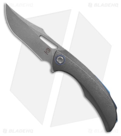 Poikilo Blade Armadillo S2 Frame Lock Knife Dark Stonewash Titanium (3.5" DSW)