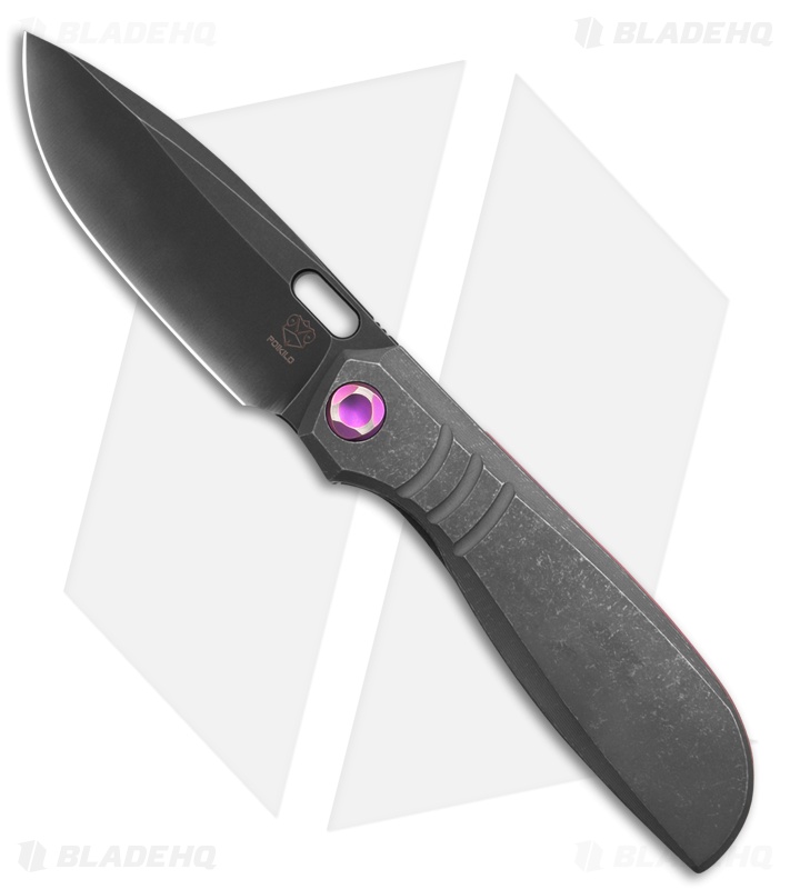Poikilo Blade Gecko BS2 Knife Lined DSW/Purple Titanium Two-Tone