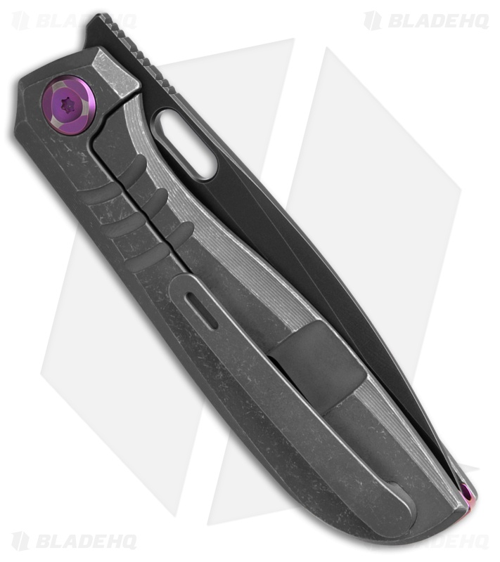 Poikilo Blade Gecko BS2 Knife Lined DSW/Purple Titanium Two-Tone