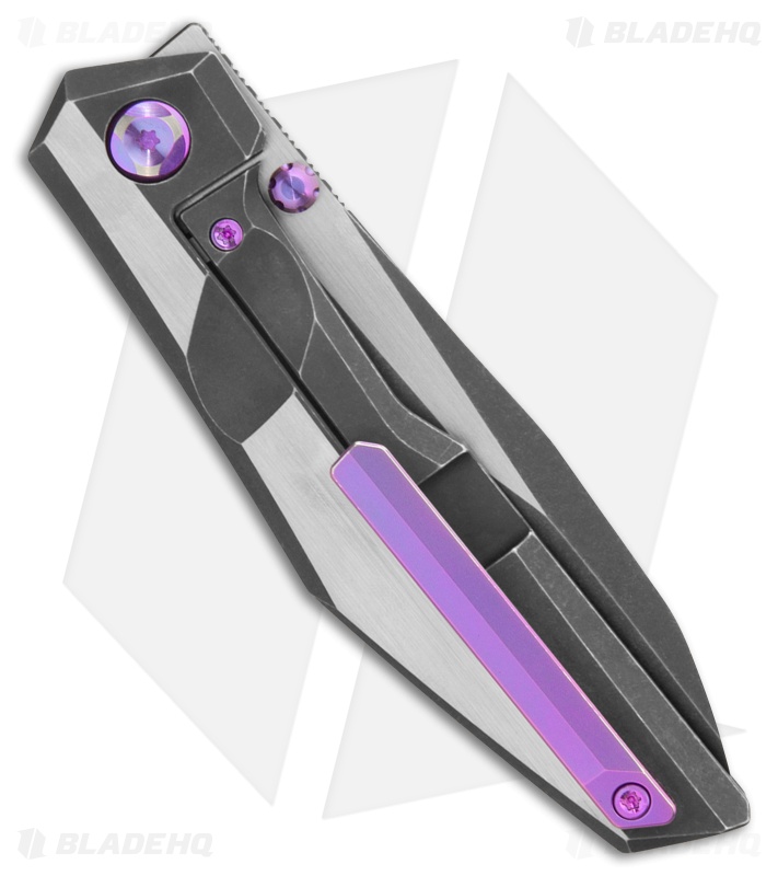 Poikilo Blade Komodo Frame Lock Knife Dark SW Titanium (3.7" Dark SW)