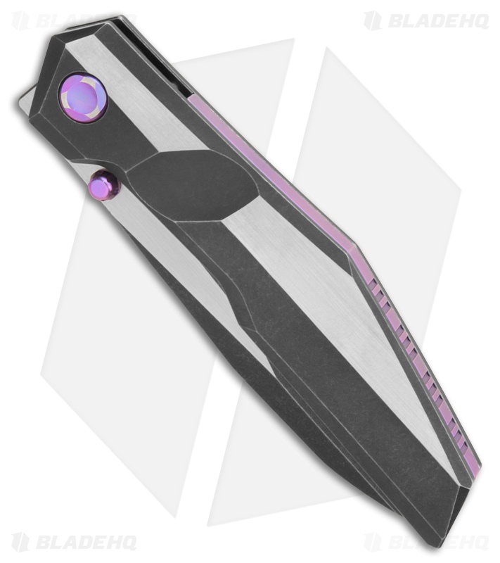 Poikilo Blade Komodo Frame Lock Knife Dark SW Titanium (3.7" Dark SW)