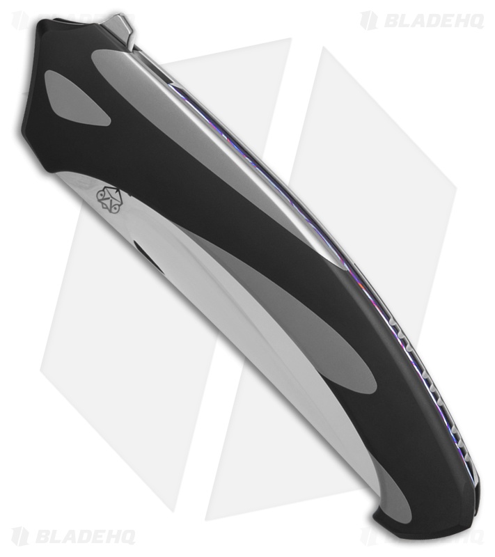 Poikilo Blade Orca Frame Lock Knife Black/Gray Titanium (3.6" Mirror SW)