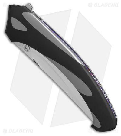 Poikilo Blade Orca Frame Lock Knife Black/Gray Titanium (3.6" Mirror SW)