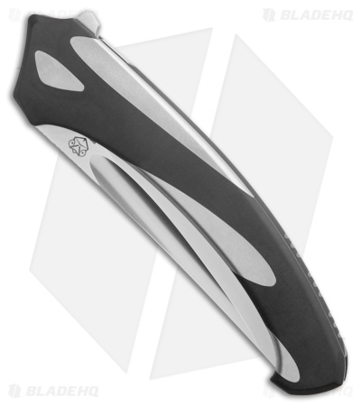 Poikilo Blade Orca Frame Lock Knife Black/Gray Titanium (3.6" Pearlescent SW)