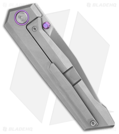 Poikilo Blade Salvator Frame Lock Knife Pearlescent SW Ti (3.9" Pearlescent SW)