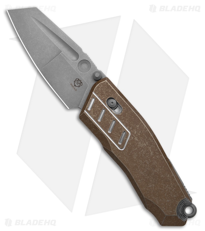 Poikilo Blade Task Vader Crossbar Lock Knife Rusty Tank Ti (3.9" Pearlescent SW)