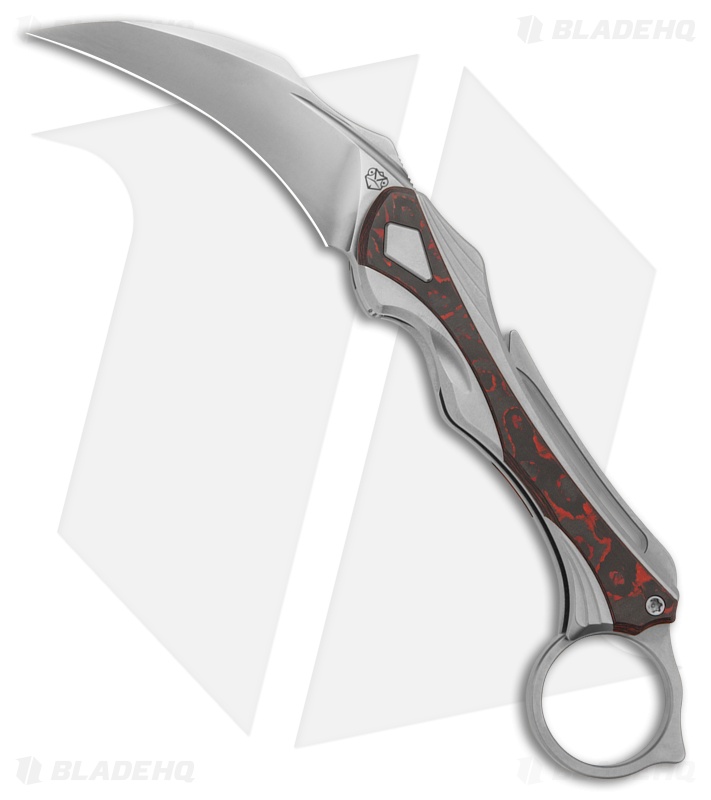 Poikilo Blade Thorny Devil Knife SW Ti/Red CF Pearlescent SW